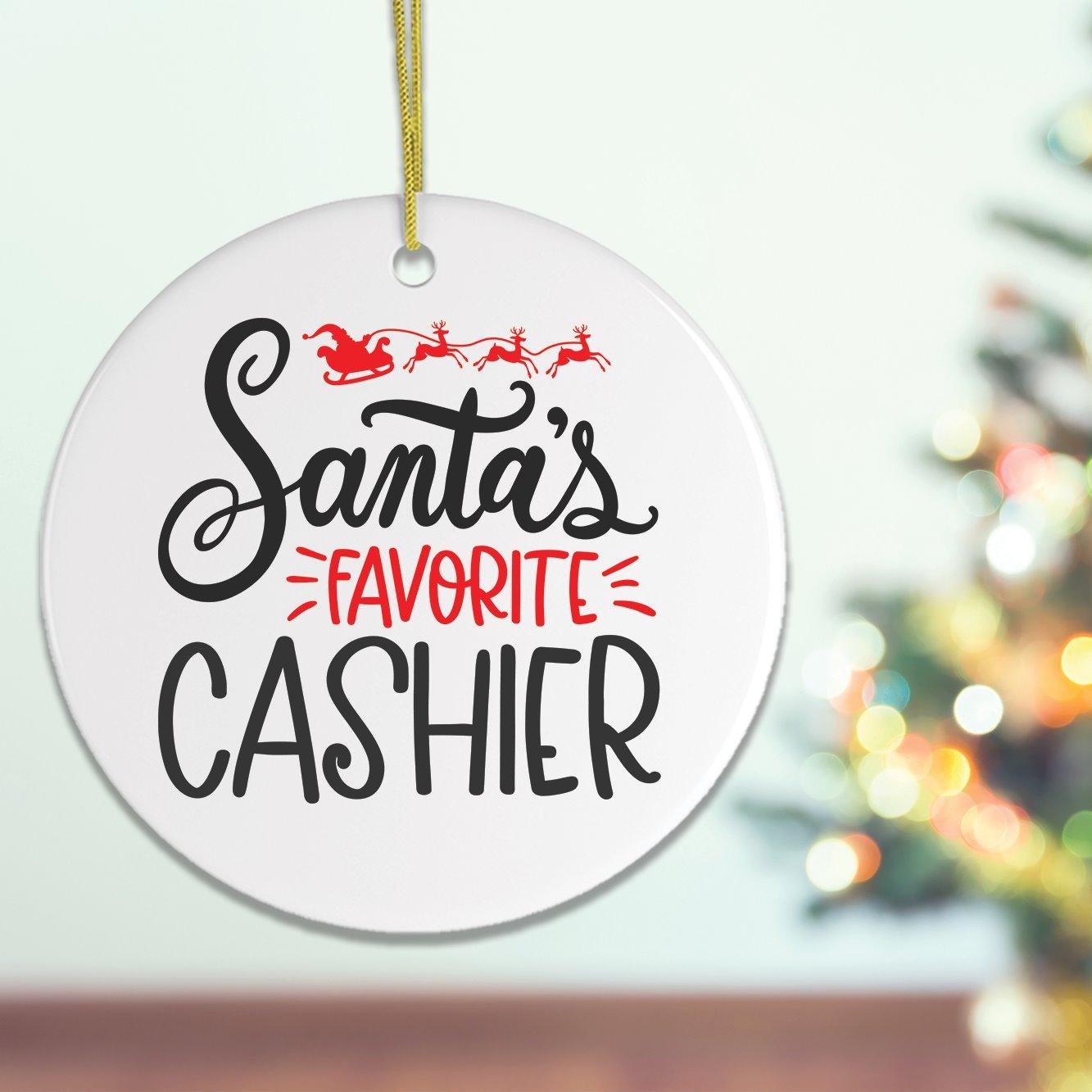 Santa's Favorite Cashier Christmas Ornament