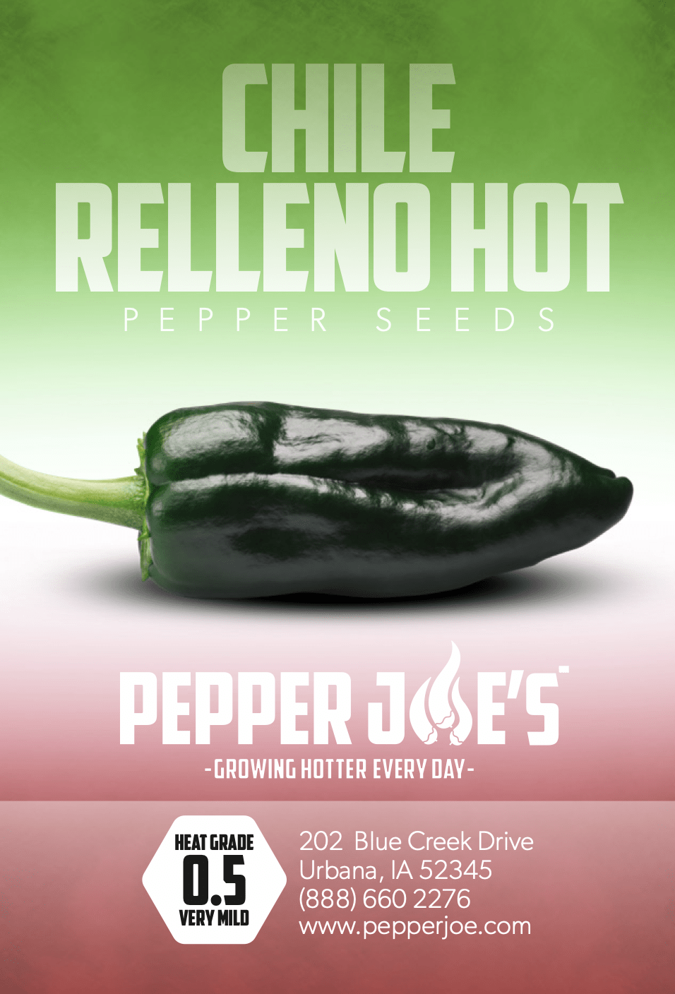 Chile Relleno Hot Pepper Seeds