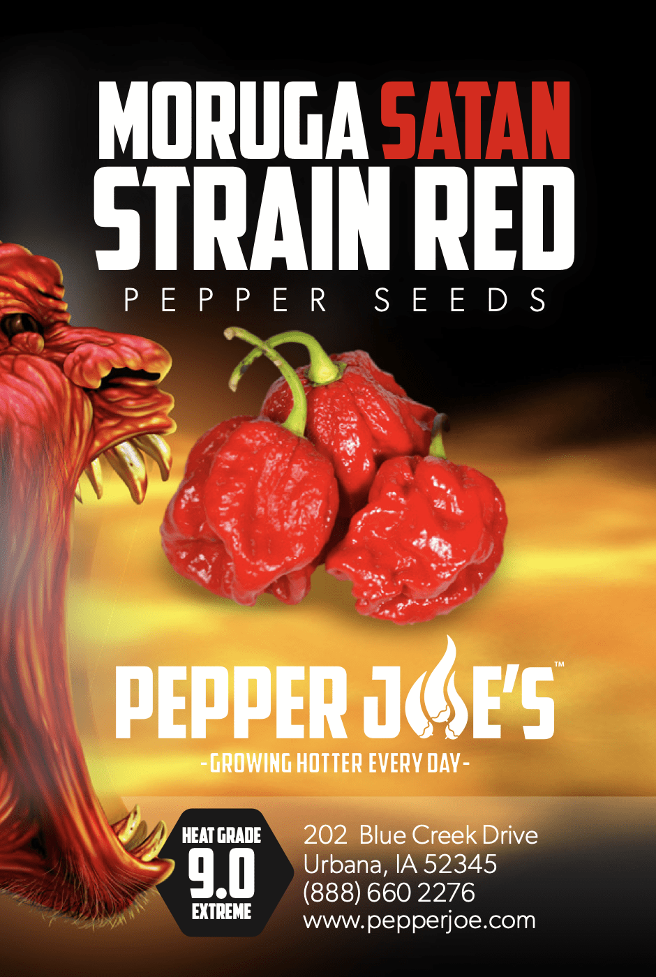 Moruga Satan Strain Red Pepper Seeds (Non-Isolated)