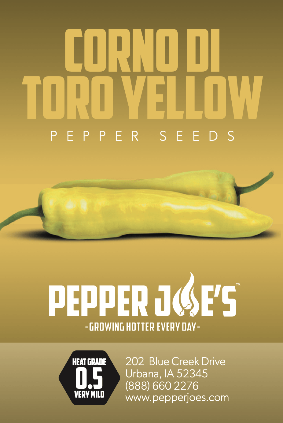 Corno di Toro Yellow Pepper Seeds