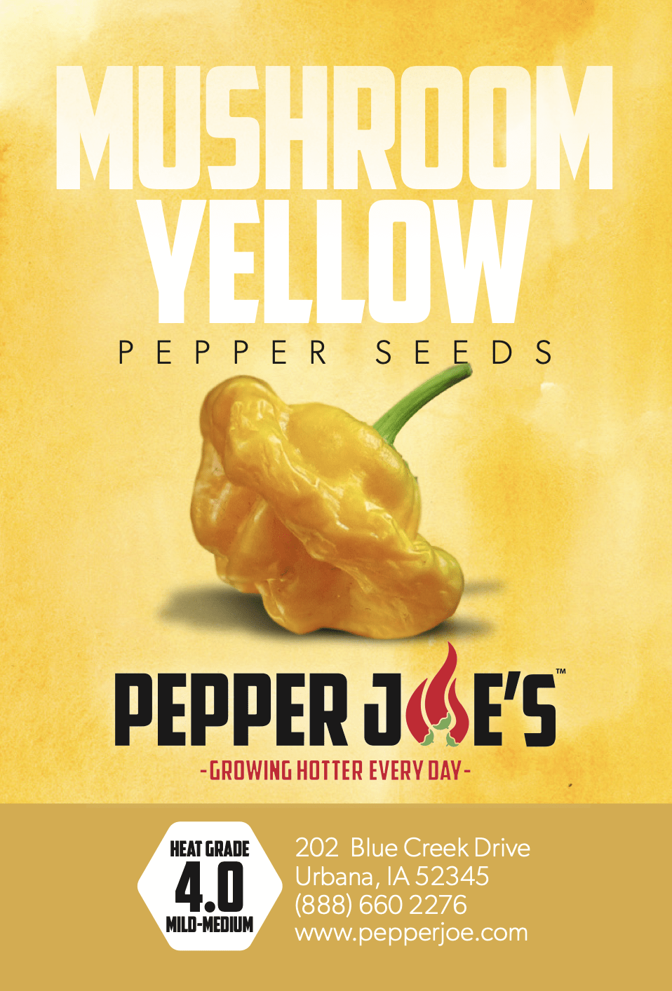 Jamaican Yellow Mushroom Pepper Seeds