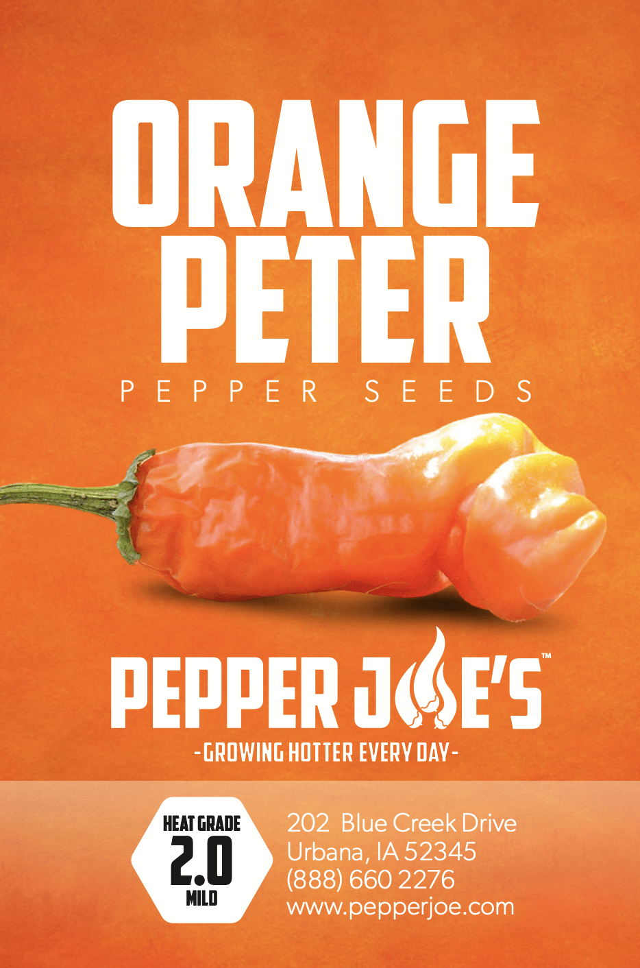 Orange Peter Pepper Seeds (Non-Isolated)