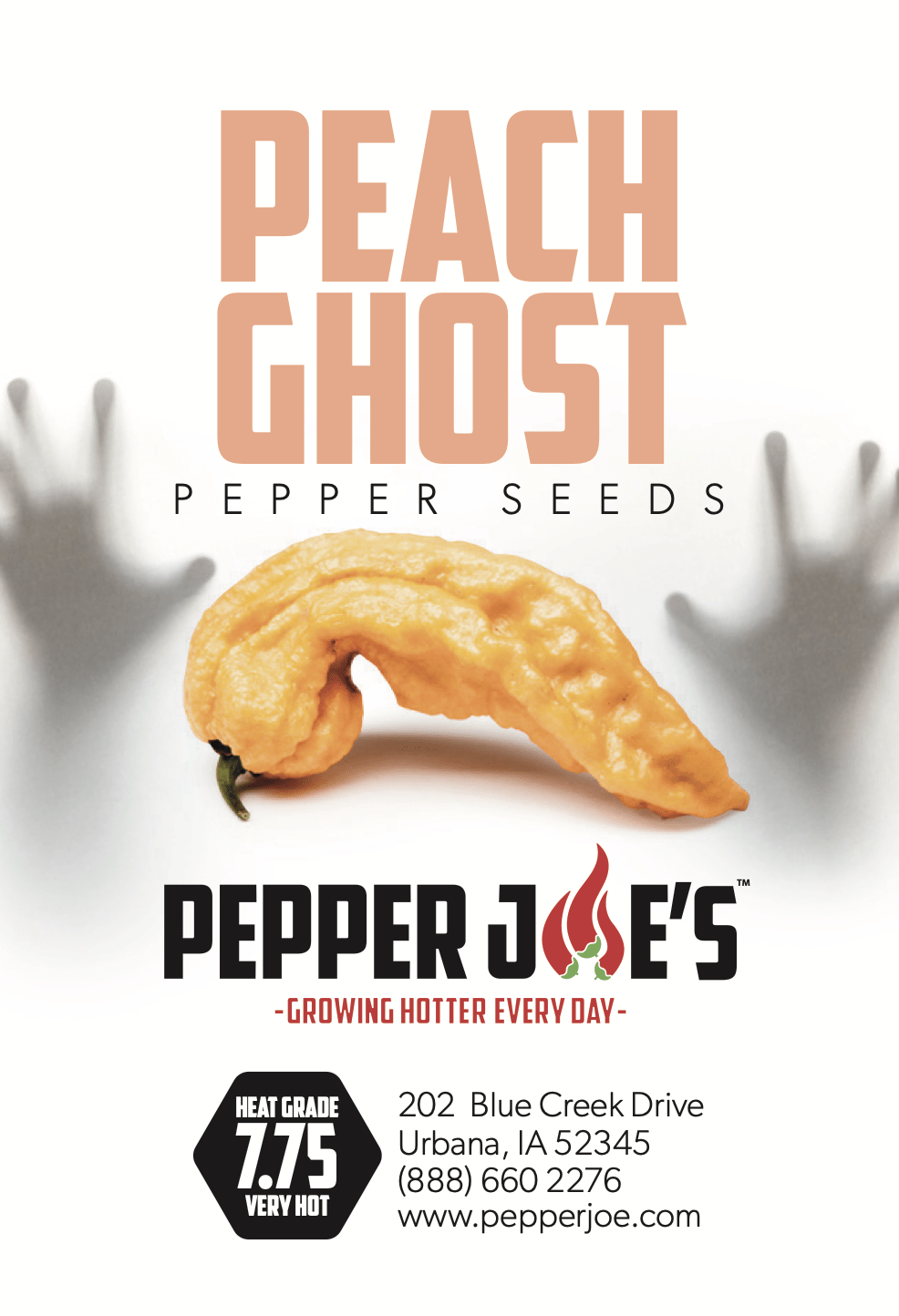 Peach Ghost Pepper Seeds