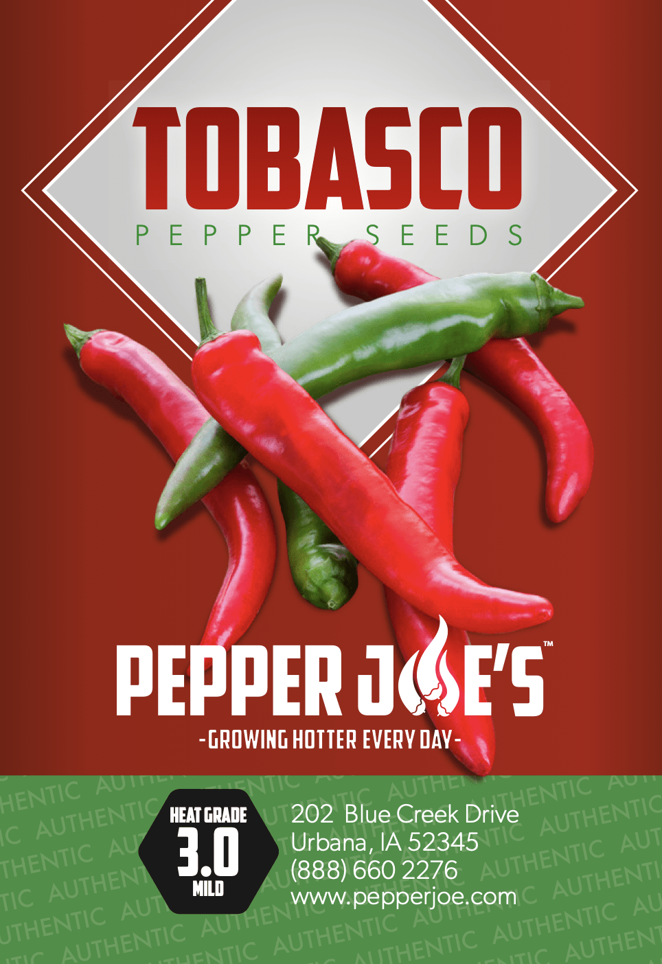 Tabasco Hot Pepper Seeds