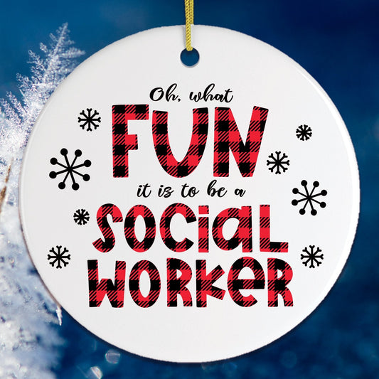 Social Worker Christmas Ornament