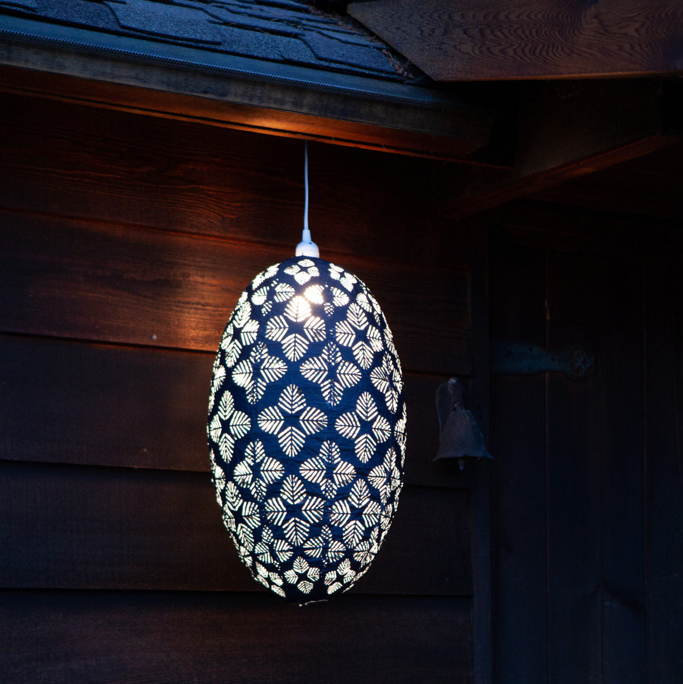 Soji Stella Nova Geo Palm Pod - 22" Indoor / Outdoor Pendant Lamp (120V)