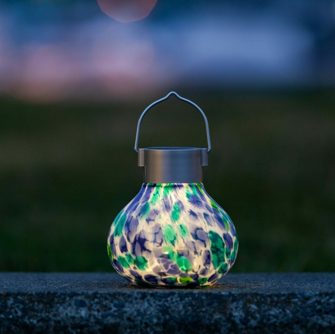 Solar Tea Lanterns 5" Handblown Glass