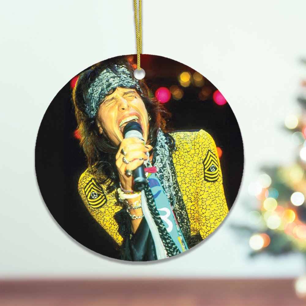 Steven Tyler Aerosmith Christmas Ornament