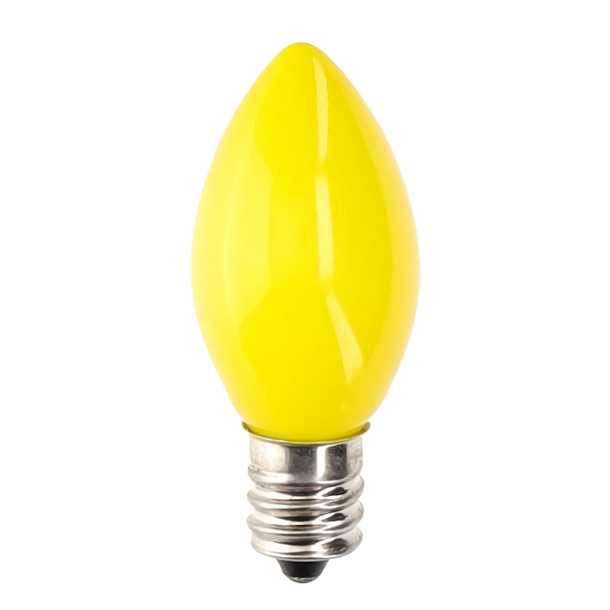 C7 Incandescent Christmas Light Bulbs, Yellow, Opaque, Pack of 25 [CLOSEOUT]