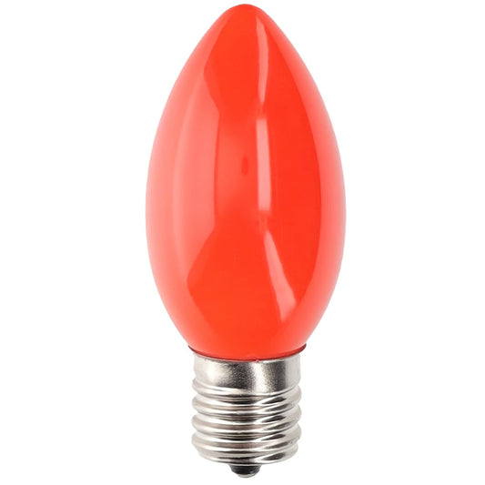 C9 Incandescent Christmas Light Bulbs, Orange, Opaque, Pack of 25 [CLOSEOUT]