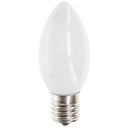 C9 Incandescent Christmas Light Bulbs, White, Opaque, Pack of 25 [CLOSEOUT]