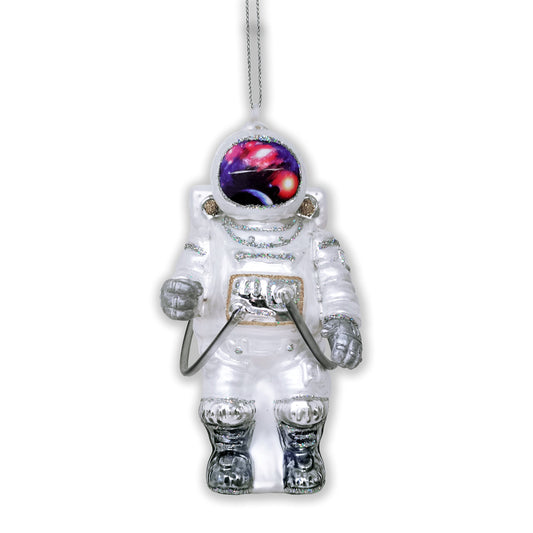 Astronaut Glass Christmas Ornament