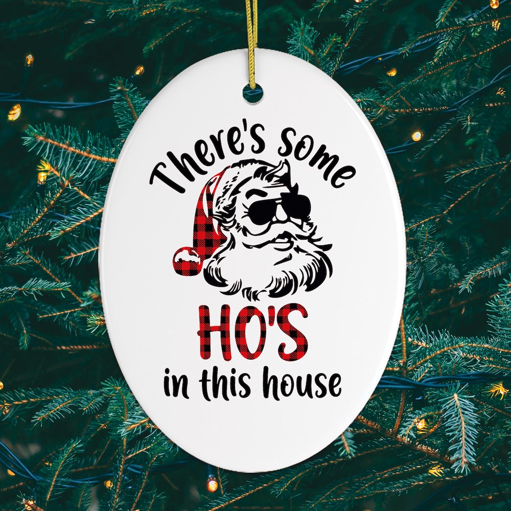 There's Some Ho's in This House Christmas Ornament