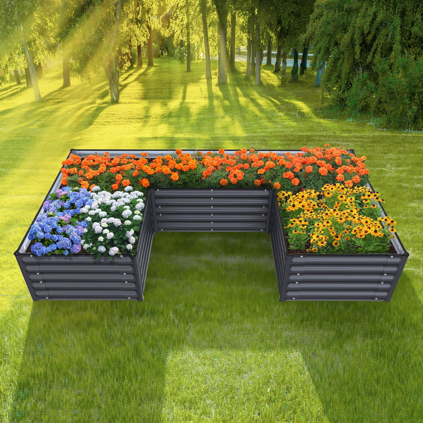 Olle Gardens 17" Tall "U" Shape Infinity Raised Garden Bed