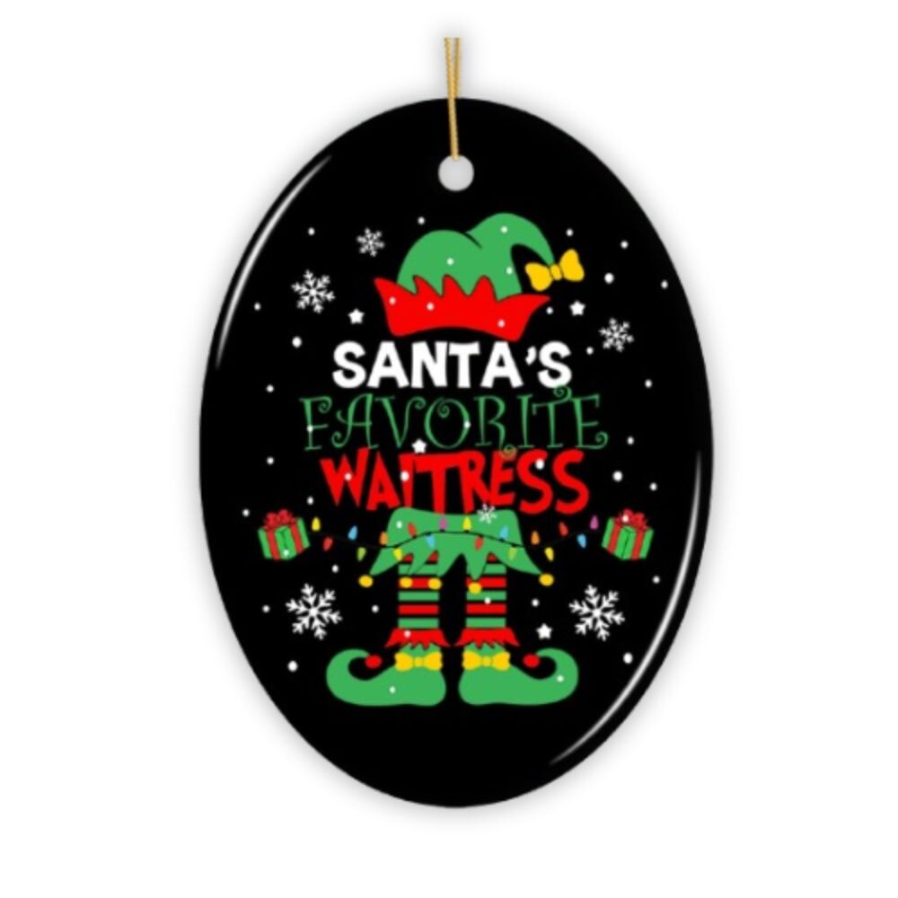 Santa's Favorite Waitress Christmas Ornament