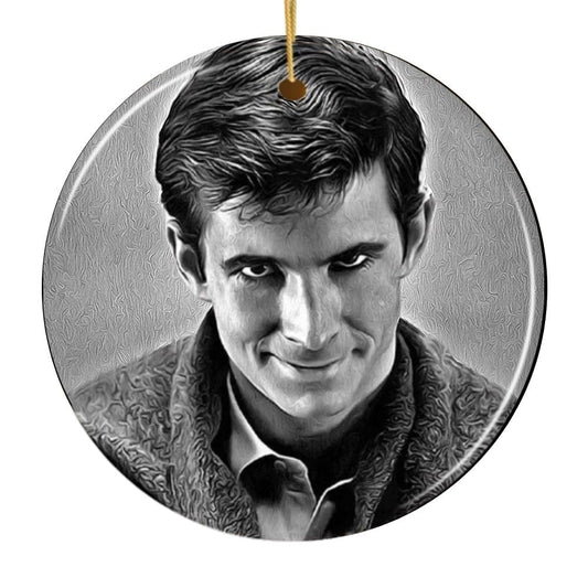 Norman Bates Psycho Christmas Ornament, Vintage 1960s Horror Movie Theme