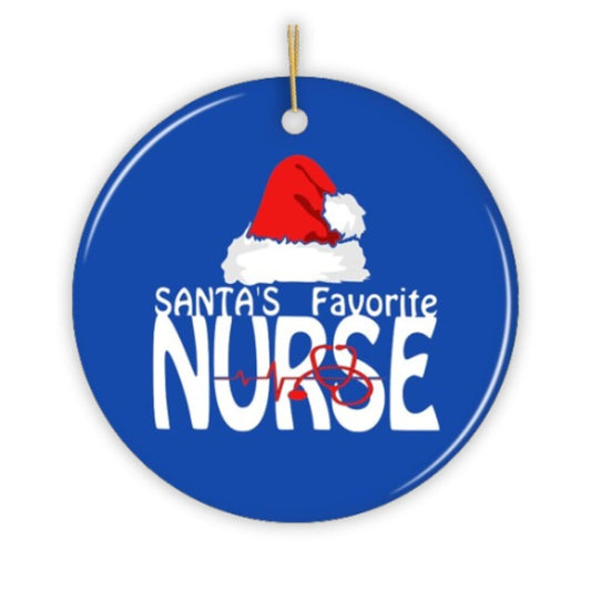 Santas Favorite Nurse Christmas Ornament