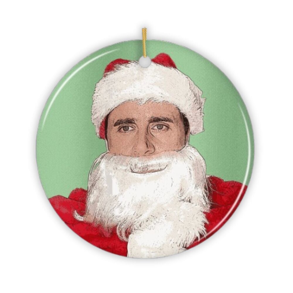 Santa Michael Scott Christmas Ornament, The Office Fan Gift