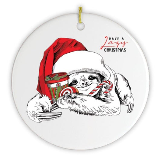 Have a Lazy Christmas Sloth Ornament