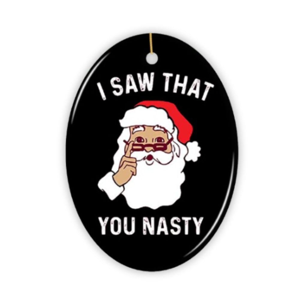 Santa Humor Christmas Ornament