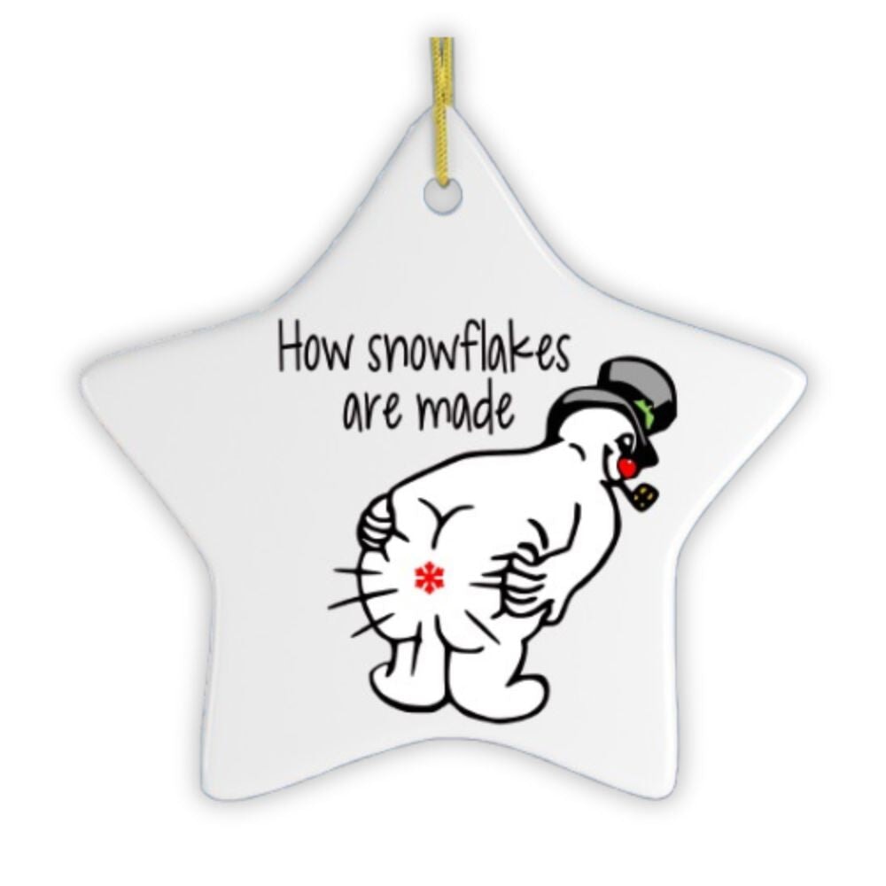 Funny Farting Snowman Ornament