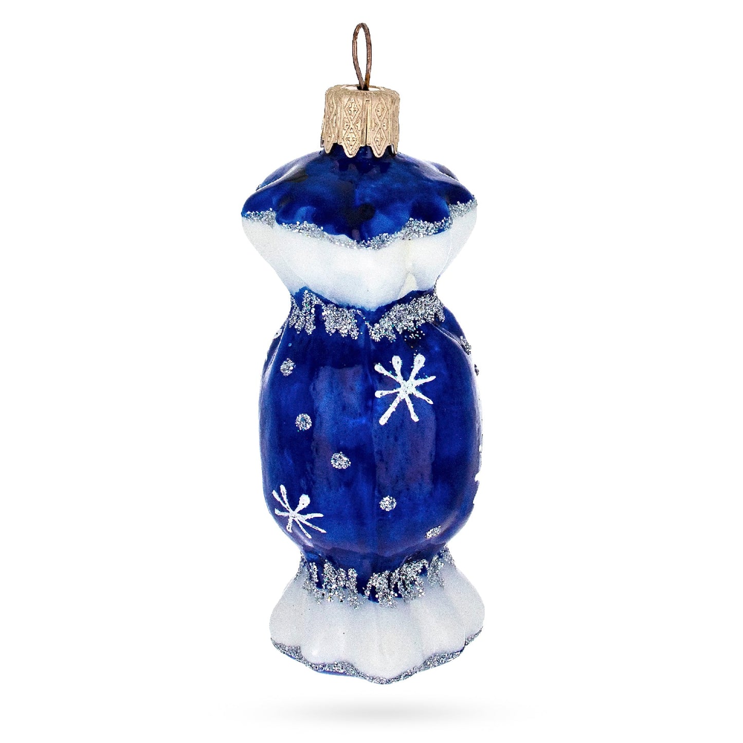 Blue Candy Mini Glass Christmas Ornament