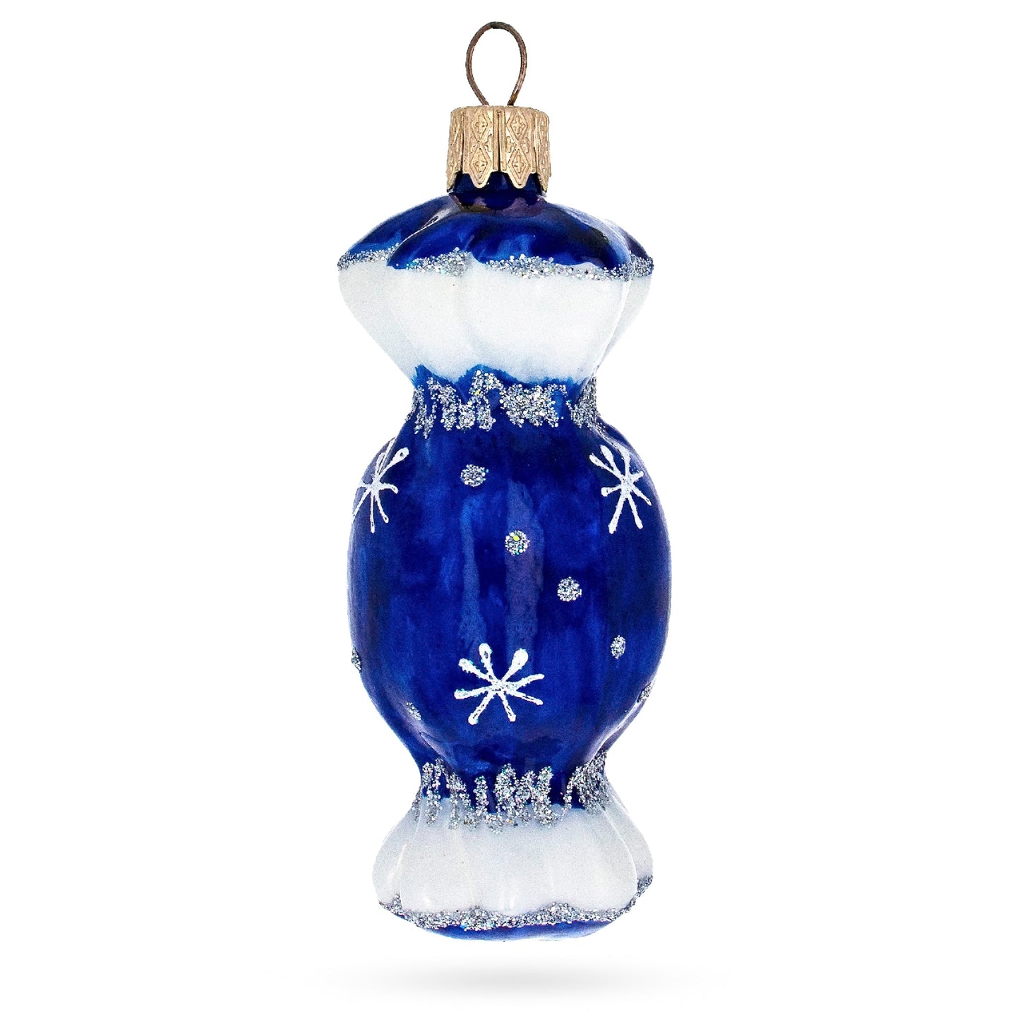 Blue Candy Mini Glass Christmas Ornament