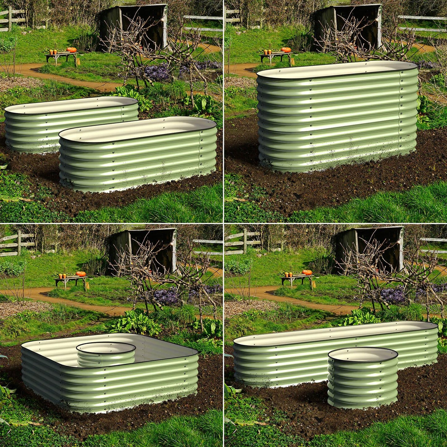 Olle 4-Style Modular Galvanized Raised Garden Beds [Build 1 of 4 Configurations]