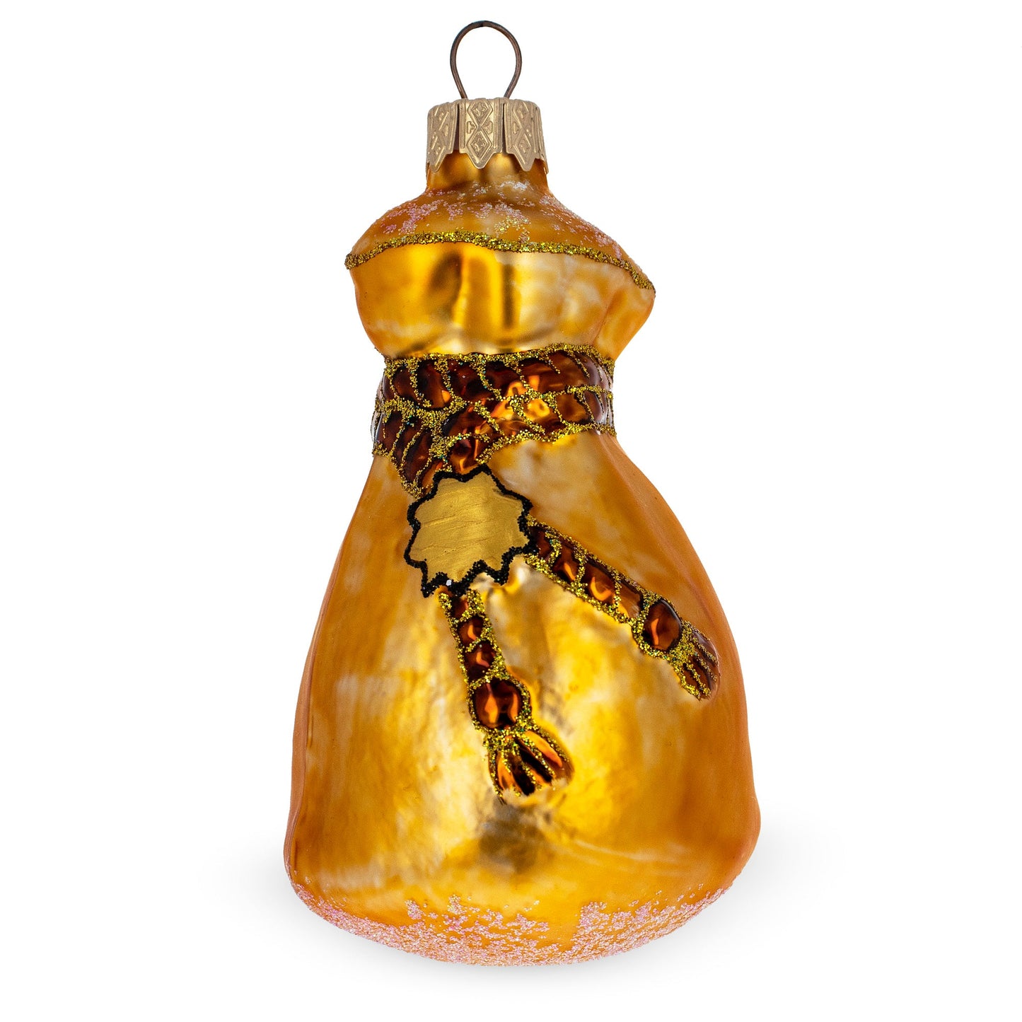 Bag of Money Prosperous and Wealth-Themed Mini Glass Christmas Ornament