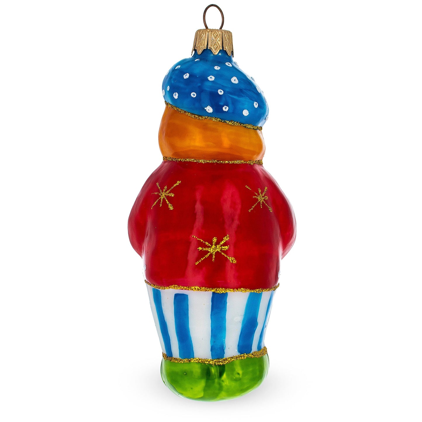 Clown in Red Jacket Mini Glass Christmas Ornament