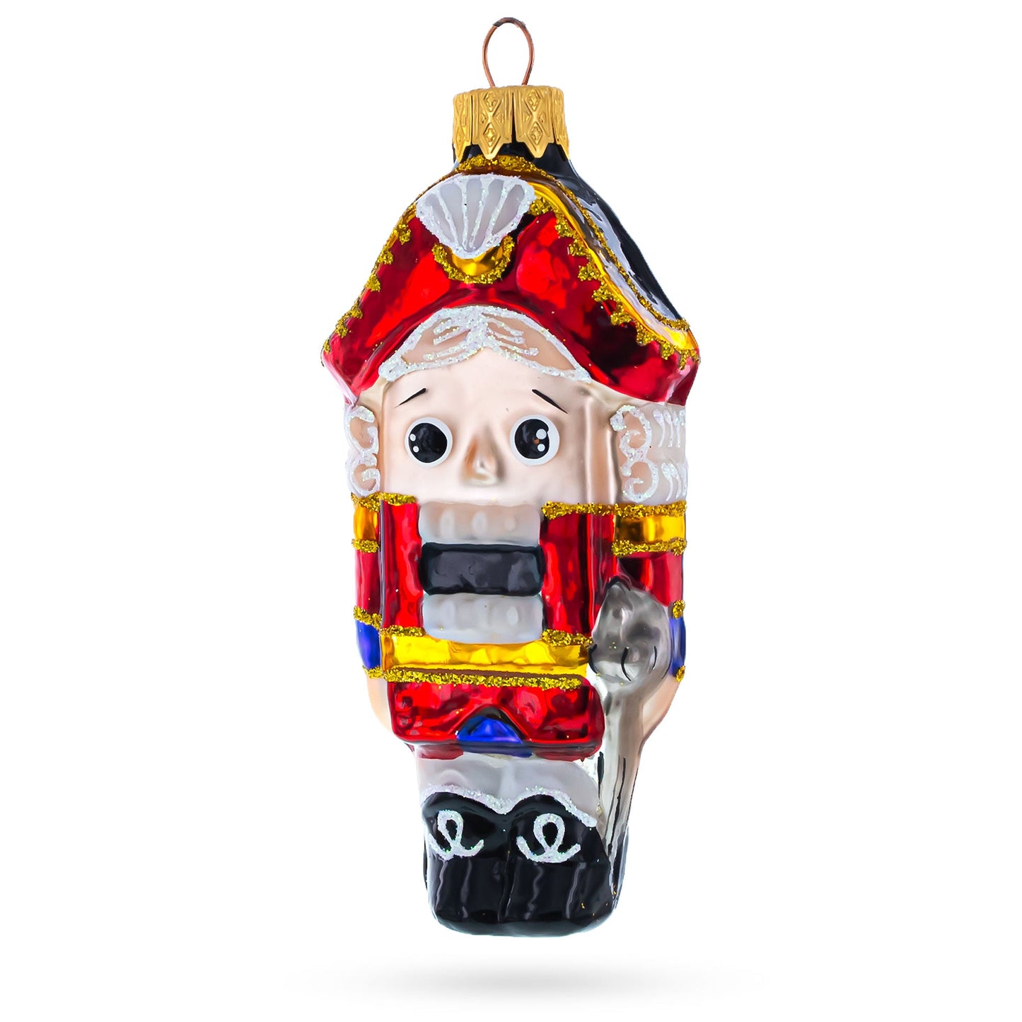 Classic and Whimsical Nutcracker Mini Glass Christmas Ornament