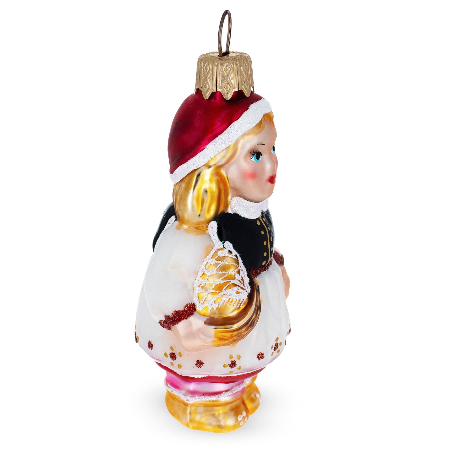 Red Riding Hood Mini Glass Christmas Ornament