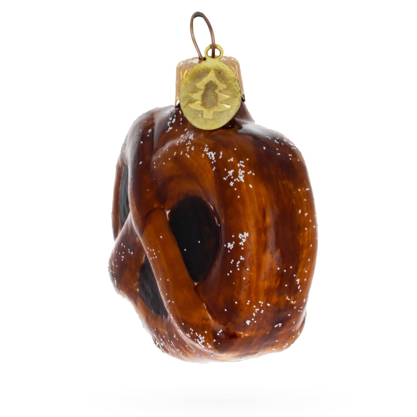 Salty Pretzel Mini Glass Ball Christmas Ornament