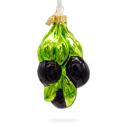 Black Olives Mini Glass Christmas Ornament