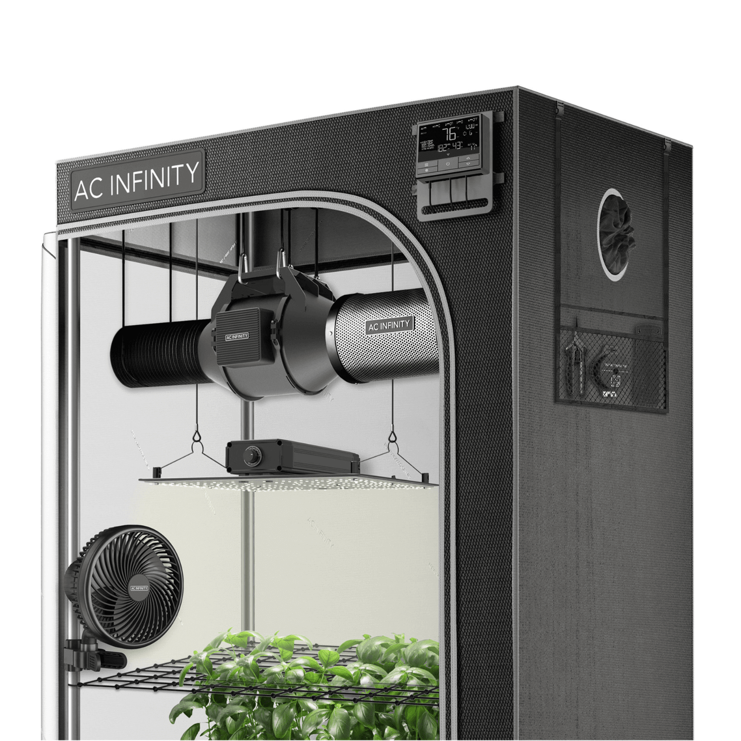 AC Infinity Advance Grow Tent System 2x2, 1-Plant Kit, Integrated Smart Controls to Automate Ventilation, Circulation, Full Spectrum LED Grow Light