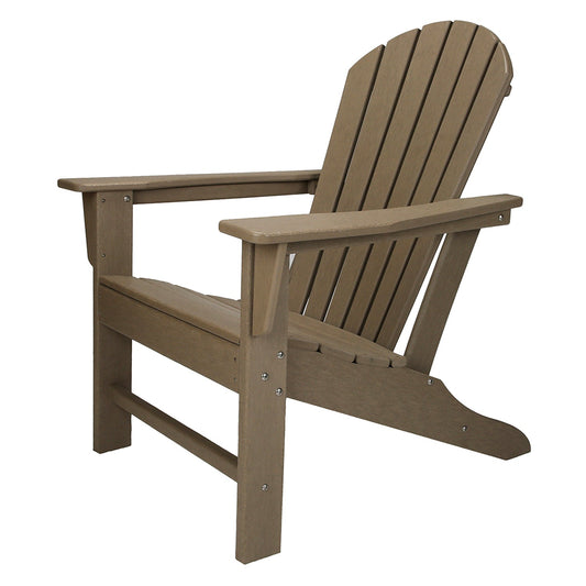 Leisure Classics UV Protected Indoor Outdoor Adirondack Lounge Deck Chair, Taupe