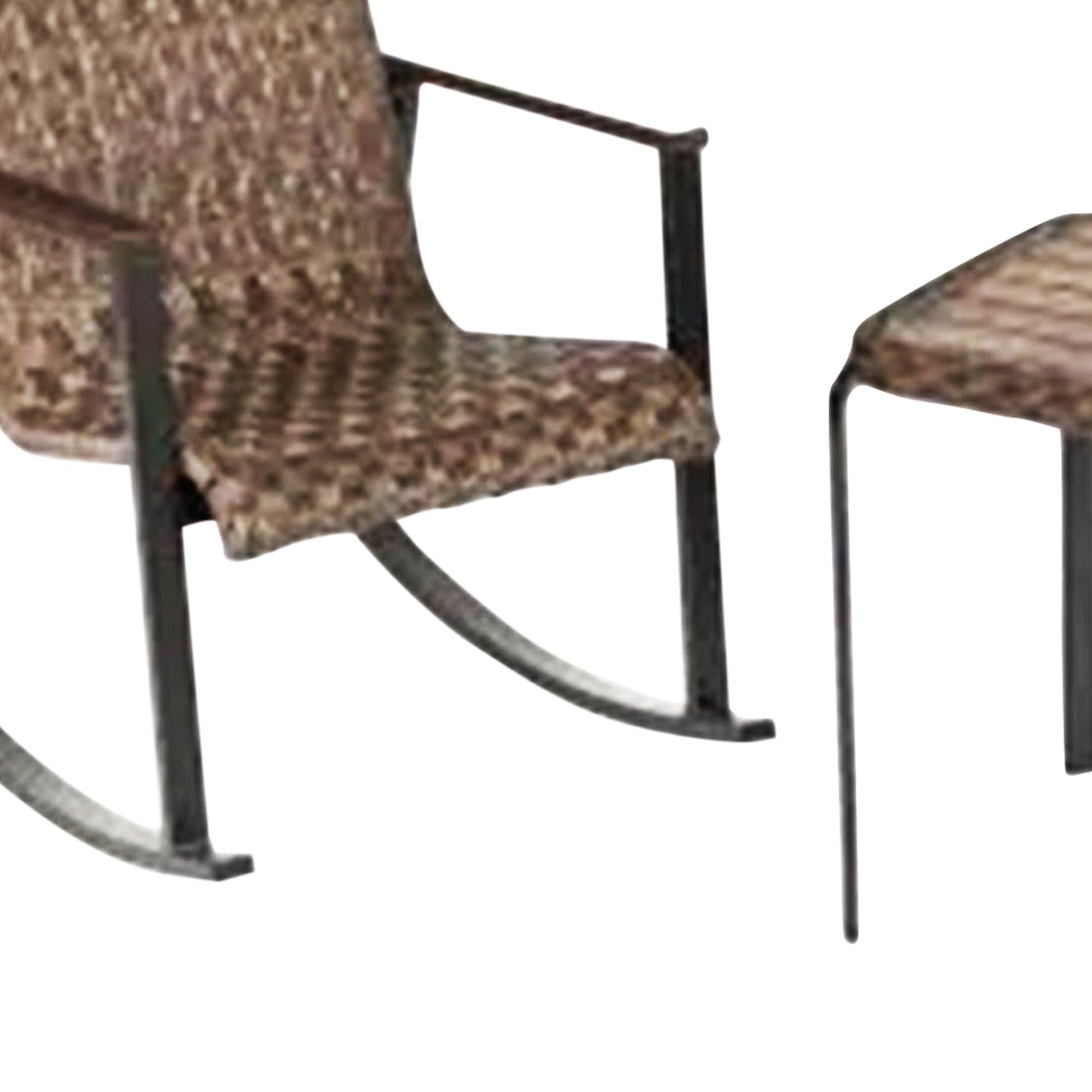 Four Seasons Courtyard Bayside 3 Piece All Weather Woven Wicker Chat Set, Brown