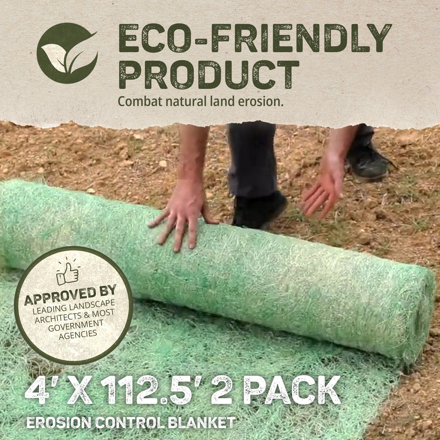 DeWitt Excelsior Landscape Erosion Control Blanket, 4'x112.5' (2 Pack)