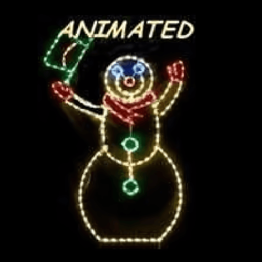 Basic Snowman Animated Large