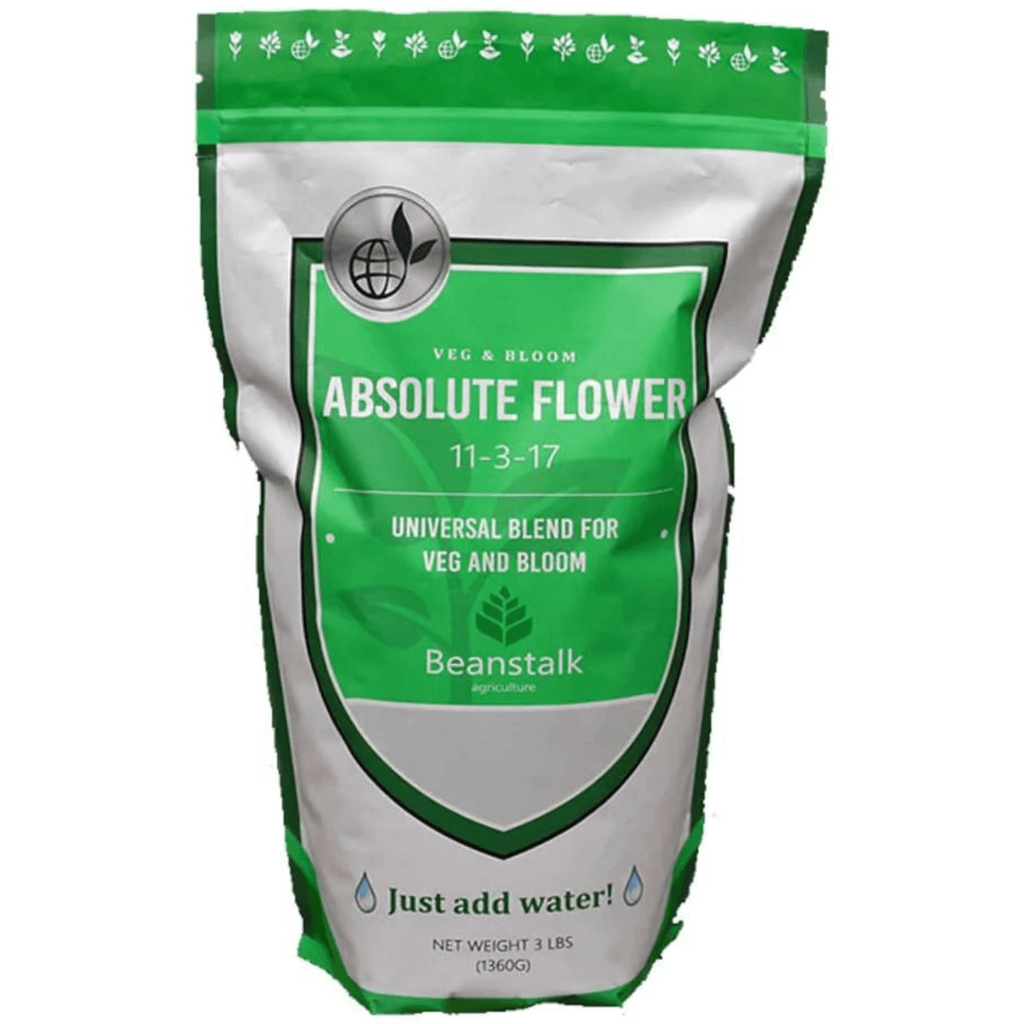 Beanstalk Absolute Flower Controlled Release Fertilizer for Flower, 3 lb Pouch