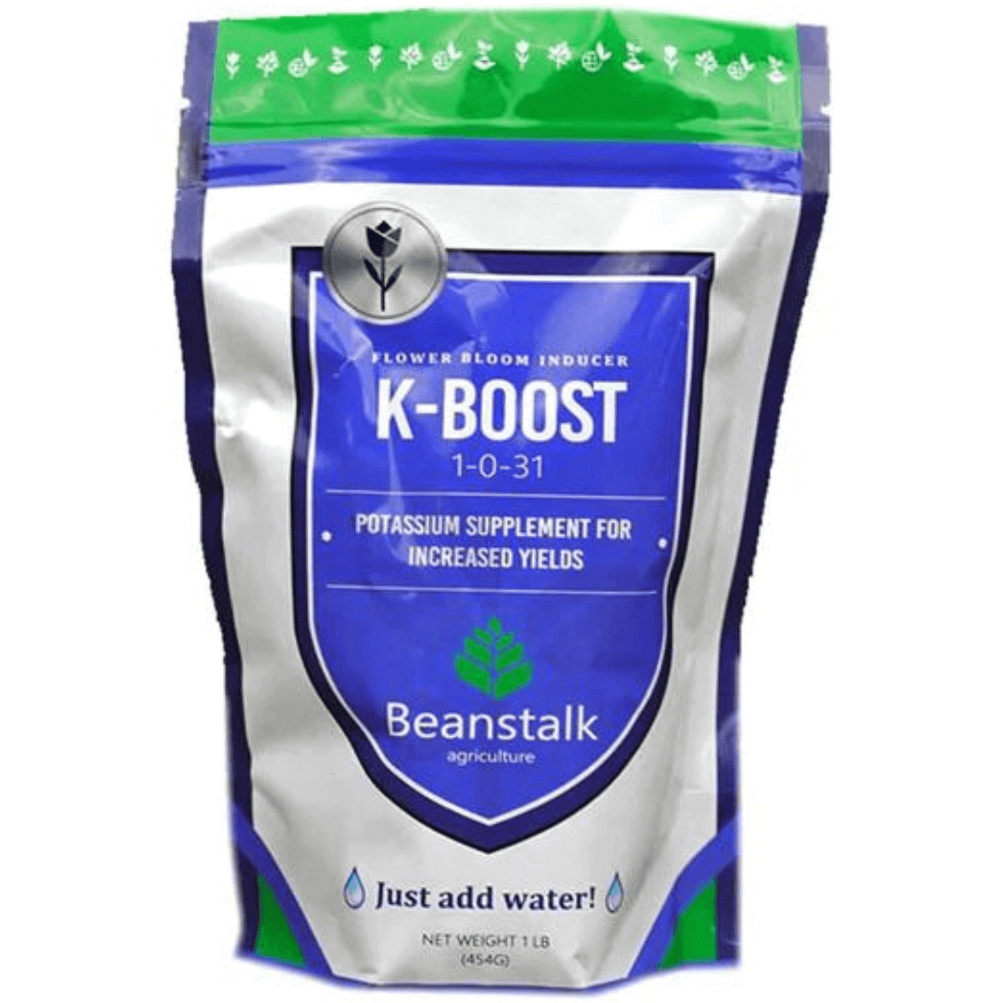 Beanstalk K-BOOST Controlled Release Fertilizer to Boost Potassium, 1 lb Pouch