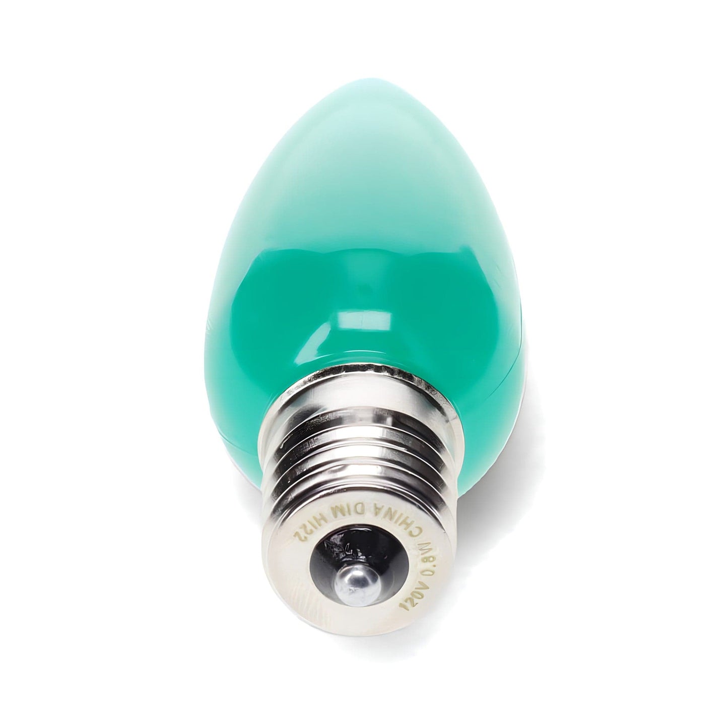 C9 Green LED Christmas Light Bulbs, Opaque, Pack of 25