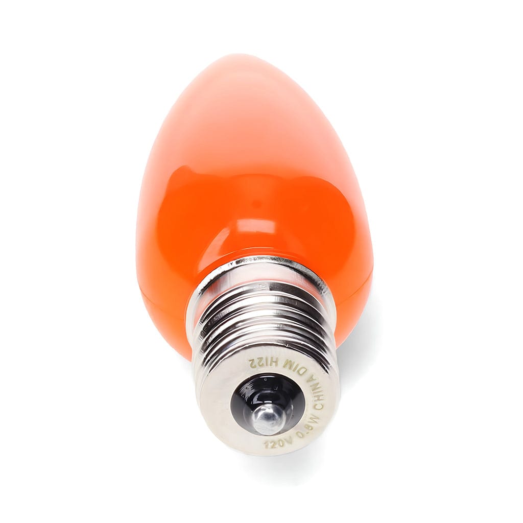 C9 Orange LED Christmas Light Bulbs, Opaque, Pack of 25