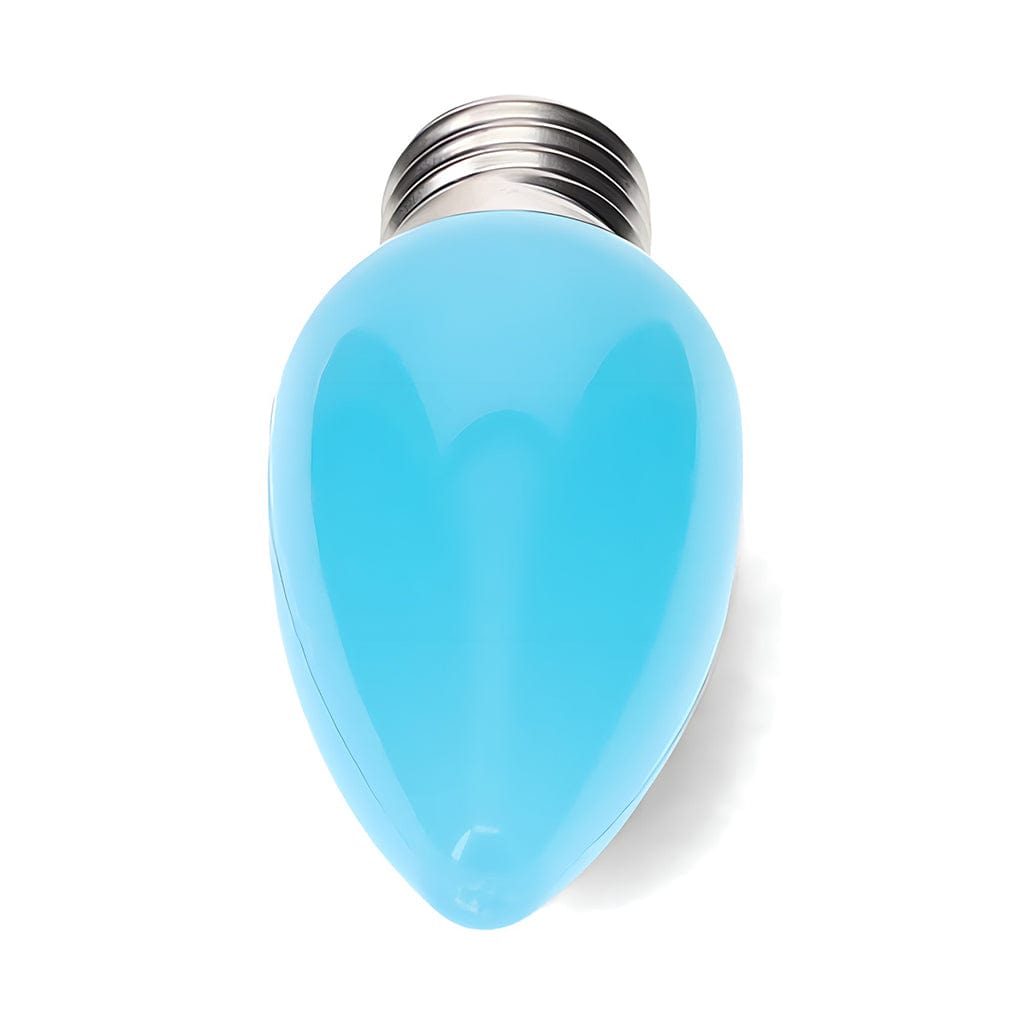 C9 Teal LED Christmas Light Bulbs, Opaque, Pack of 25