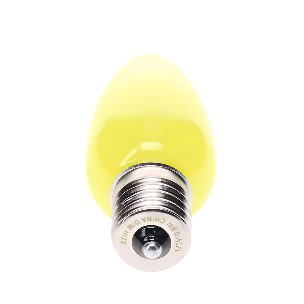 C9 Yellow / Gold LED Christmas Light Bulbs, Opaque, Pack of 25