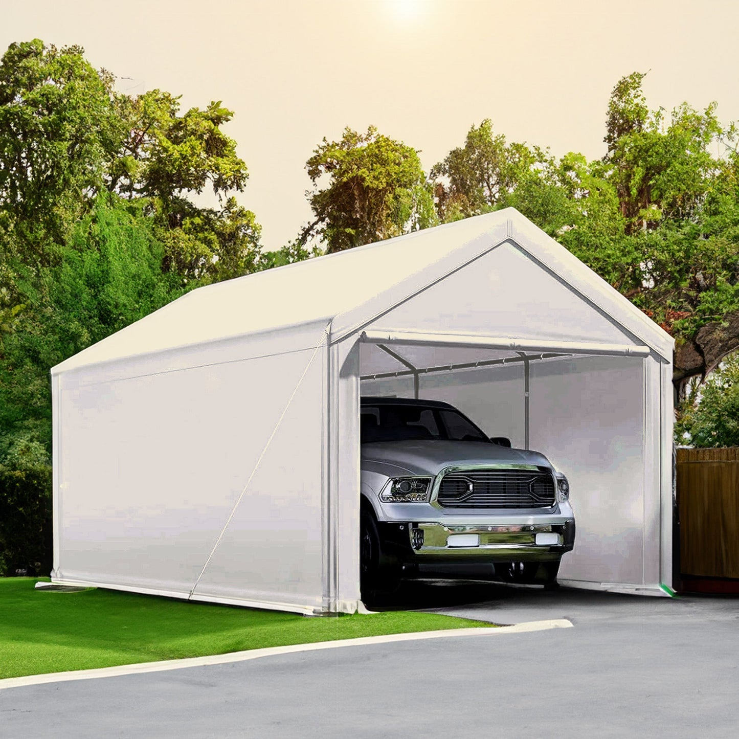 Caravan Canopy Mega Domain Carport 4 Sidewalls, Tan (Sidewalls Only)