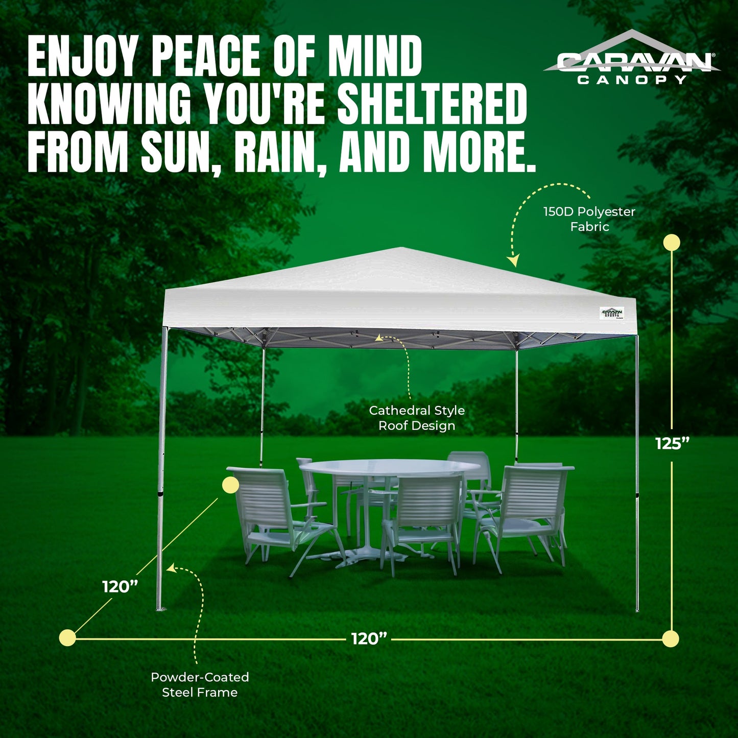 Caravan Canopy CVAN21007900010 Sports V Series 2 10 x 10 Ft Straight Leg Tent