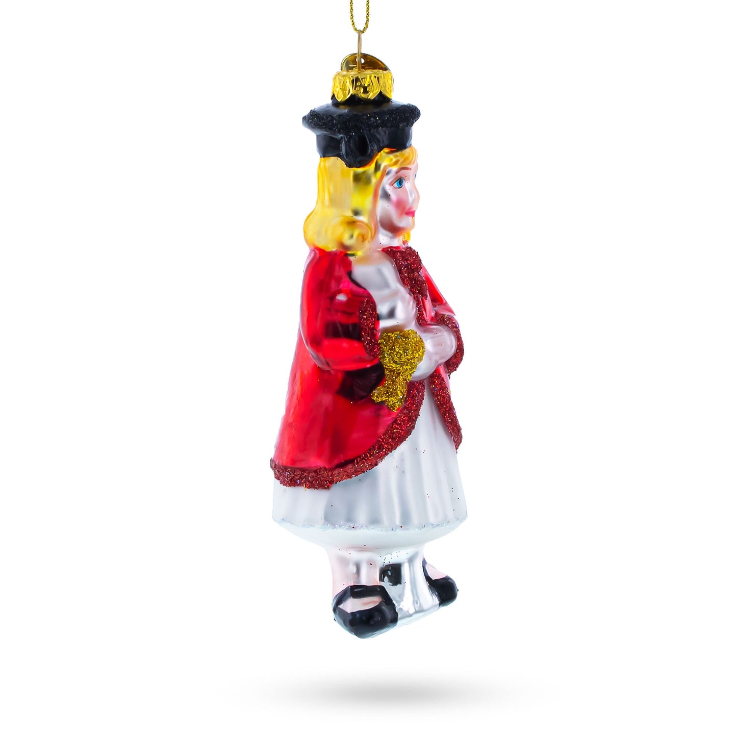 Proud Graduate Holding a Diploma Glass Christmas Ornament