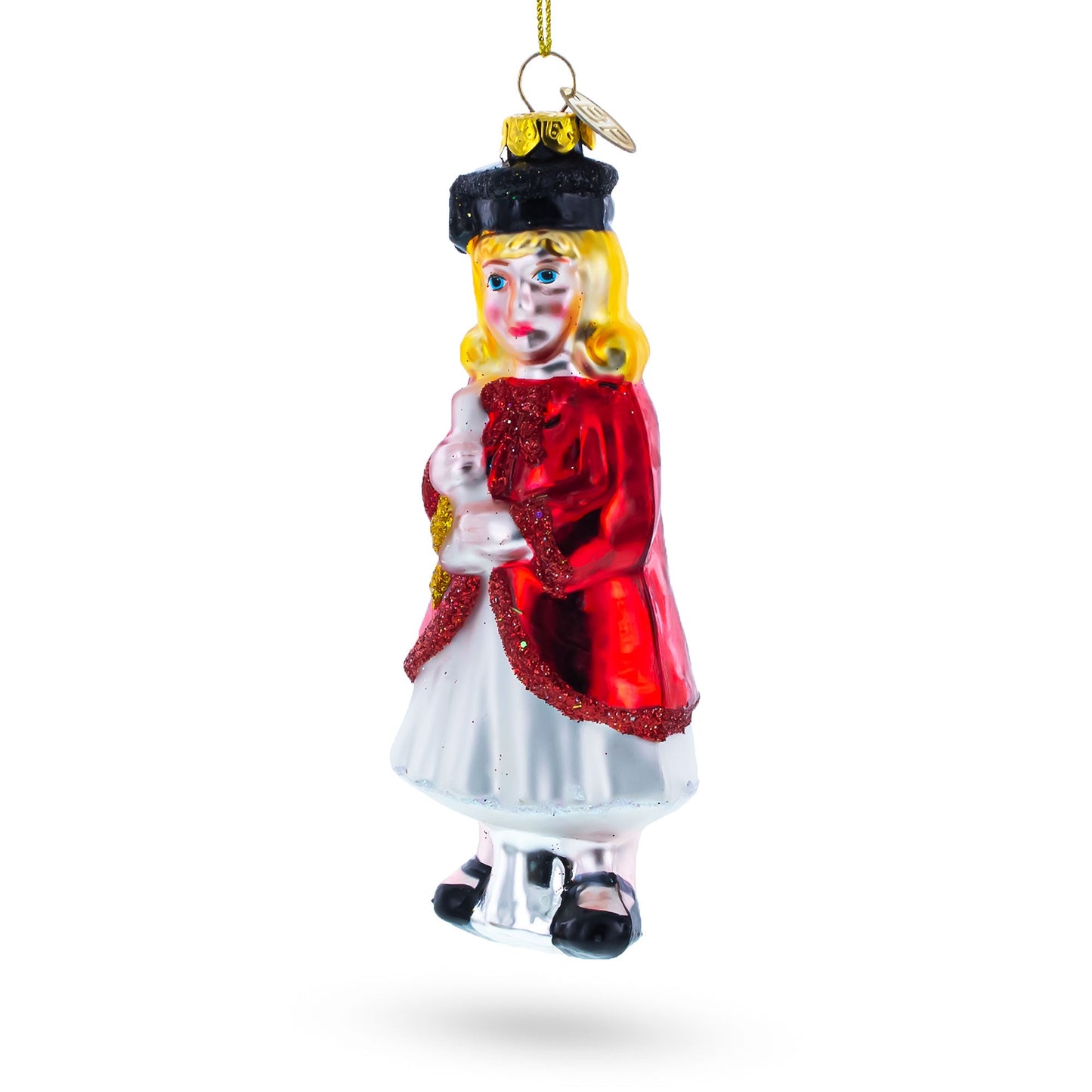 Proud Graduate Holding a Diploma Glass Christmas Ornament