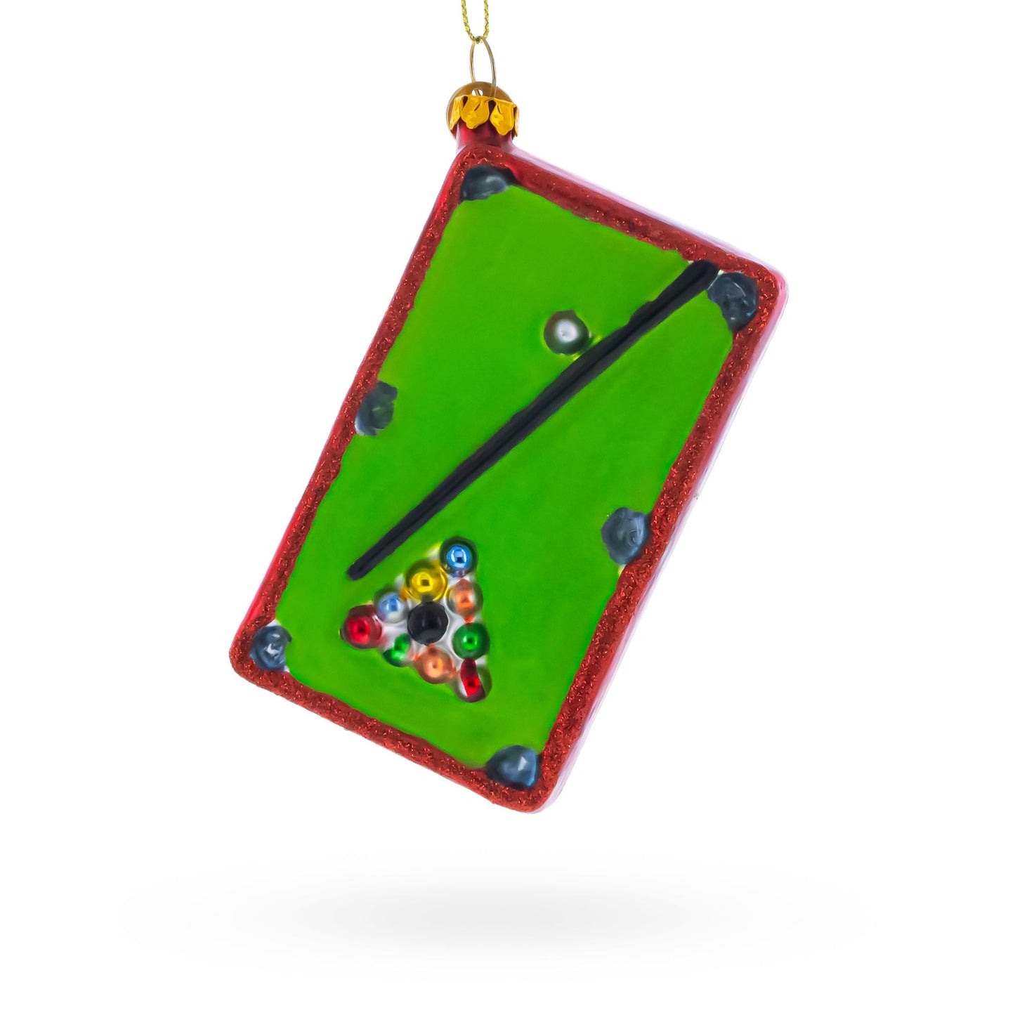 Billiard/Pool Table Blown Glass Christmas Ornament